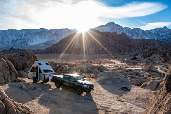 Campsite in the Alabama Hills Below Mt. Whitney