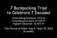 7 Backpacking Trips to Celebrate 7 Decades