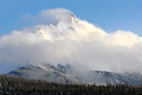 Mt. Washington shrouded in clouds, viewed from Potato Hill