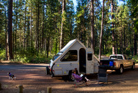 150th Night in A-Liner, Gorge Campgroundm, Metolius River, July 6
