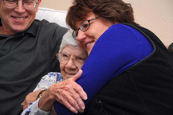 Sue hugging Grandma Dot