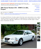 2001 Nissan Maxima GXE
