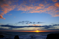 Newport, Oregon sunset on New Year's Day