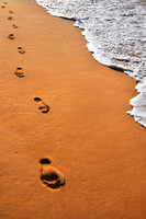 Footprints in the sand, Maui